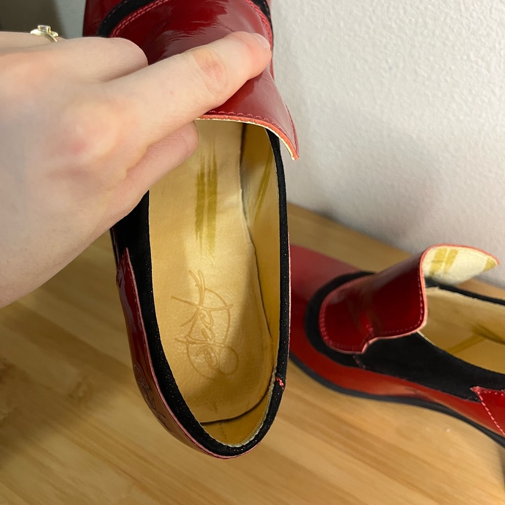 Eject Funky Two Tone Red Pumps Size 39 US 8.5 Made in Portugal - Picture 5 of 8
